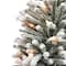 6 Pack: 5ft. Pre-Lit Flocked Fir Artificial Christmas Tree with Pines Cones and 200 Lights, Green